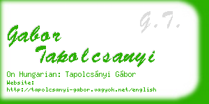 gabor tapolcsanyi business card
