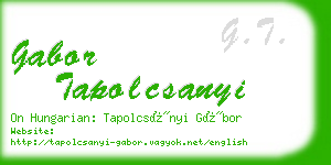 gabor tapolcsanyi business card